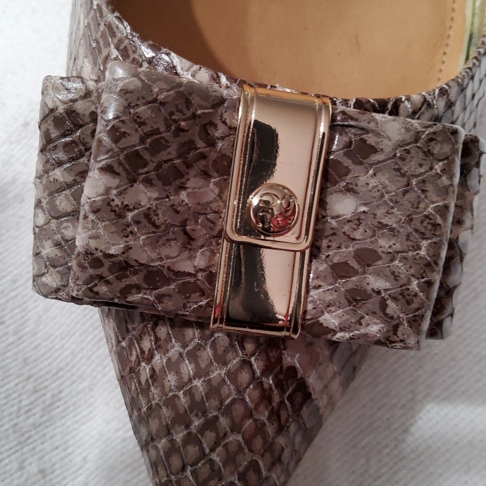 Coach Mandy Python-Embossed Leather Size 7 - Picture 15 of 15
